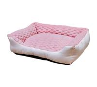 Nobby Dog Bed Square Diamond Pink Cozy Soft With Anti-Slip Coating