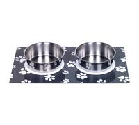 Nobby Dog Bowl Magnetic Set Black, 2 X 920ml, Ø 16cm, Dishwasher Safe