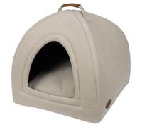 Nobby Dog Cave Tiana Square Beige 38X38Cm Microfiber With Cushion Comfortable