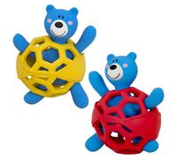 Nobby Dog Chew Toy Puzzle Ball Firm Rubber 7.5 Cm With Latex Bear
