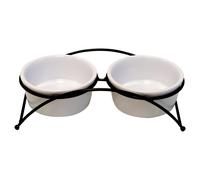 Nobby Dog Feeding Station Filo With Ceramic Bowls, Non-Slip, 2x300ml