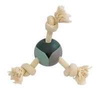 Nobby Dog Toy Ball Ø 24 Cm Made Of Solid Rubber With Knot Ropes For Dogs