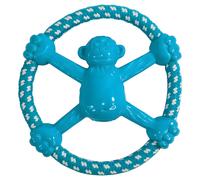 Nobby Dog Toy Disk Monkey With Rope TPR Ø19Cm Dental Care Play Fun