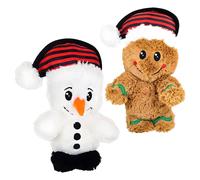 Nobby Dog Toy Xmas Plush Snowman Gingerbread Man 32 Cm Squeaker