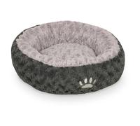 Nobby Donut Seoli Cat Bed Dark Gray Light Gray Soft Washable Plush