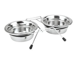 Nobby Double Bowl Stainless Steel Silent Diner, 16.5 cm, 0.7 Litre