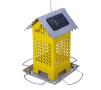 Nobby Feed House LED Yellow For Birds With Solar Panel & 4 Landing Bars