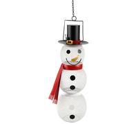 Nobby Feeder Xmas Snowman 11.5X12.5X38.5Cm For Birds White