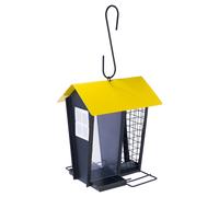 Nobby Feeding House Laja Black For Birds With 4 Perches, 2 Feeding Compartments