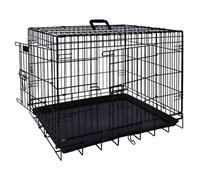 Nobby Foldable Transport Cage Black For Dogs With Removable Tray