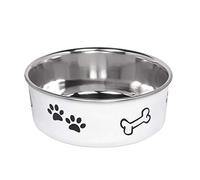 Nobby Fusion Stainless Steel Bowl Non-Slip White 16 cm 0.94 Litres