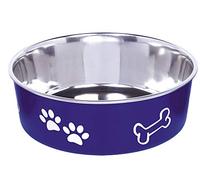 Nobby Fusion Stainless Steel Dog Bowl Non-Slip Blue 20 cm 1.80 Litres