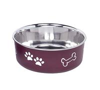 Nobby Fusion Stainless Steel Dog Bowl Non-Slip Red 16 cm 0.94 Litres