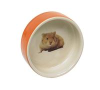 Nobby Hamster Ceramic Bowl, Orange, Diameter 7.5 x 2.5 cm, Pack of 1