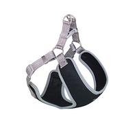 Nobby Harness Black Mesh Reflect, Grey, L: 33-41 cm + 37 cm, W: 10 mm, Pack of 1