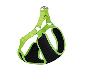 Nobby Harness Black Mesh Reflect, Neon Yellow, L: 48-56 cm + 50 cm, W: 15 mm, Pack of 1