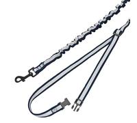 Nobby Jogging Lead Elastic Blue L: 80/120 cm, W: 25 mm, Waist Belt Max. 105 cm