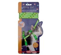 Nobby Kitty Cat Set Green For Kittens With Collar And Leash 120 Cm