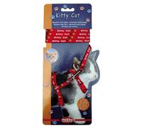 Nobby Kitty Cat Set Red For Kittens, Leash 120 Cm, Harness 15-22 Cm