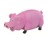 Nobby Latex Brush Pig Pink 20Cm With Filling & Pig Sound For Dogs