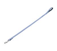 Nobby Leash Velour Light Blue For Dogs - Soft Leather & Nappa Lining