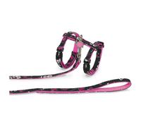 Nobby Love Set Black For Cats - Harness With Leash, Nylon, Pendant