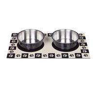 Nobby Magnetic Set Black 16Cm - 2 Stainless Steel Bowls Dishwasher Safe For Pets