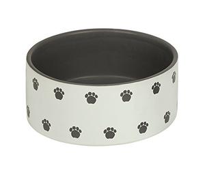Nobby PATA 73612 Dogs Ceramic Dog Bowl, Diameter 18 x 7 cm Cream/Grey