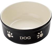 Nobby Pet 'Dog' Ceramic Bowl Black 460ml 6.1in