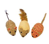 Nobby Plush Mouse with Catnip Orange 12 cm Set of 3