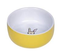 Nobby Rabbit Rodent Ceramic Bowl Diameter 11 cm x 4.5 cm Yellow/White