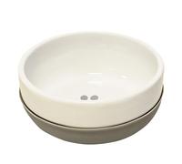 Nobby Sabit Dog Bowl Ceramic Non-Slip White/Grey Diameter 18 x 7 cm 1,250 ml