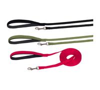 Nobby Search Leash Flat Red Nylon For Dogs, Padded Hand Loop