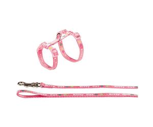 Nobby Set Kitty Cat Pink Dish And Leash For Kittens Adventure