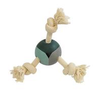 Nobby Solid Rubber Ball with Knot Ropes Ball: 8 cm, Ropes: 24 cm