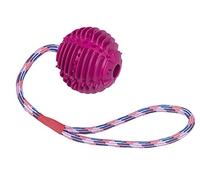 Nobby Solid rubber ball with rope ball: 7.5 cm; rope: 30 cm