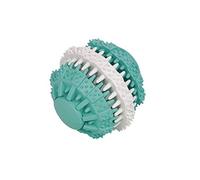 Nobby Solid Rubber Dental Fun Ball, 6 cm, Turquoise/White
