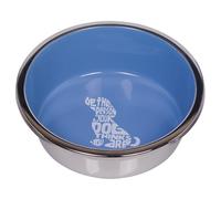Nobby Wise Stainless Steel Bowl, Non-Slip, Light Blue, 16 cm, 0.90 Litres, Pack of 1