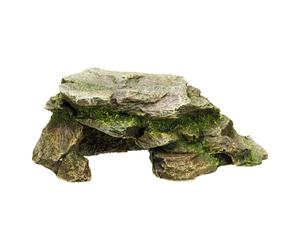 Nobby Stone Cave Aquarium Decoration Moss Gray L19xB11 H7.5Cm For Fish