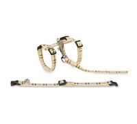 Nobby Tartan Beige Set For Cats, Adjustable, With Collar And Leash