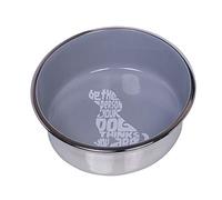 Nobby Wise Stainless Steel Bowl, Non-Slip, Grey, 20 cm, 1.90 Litres, Pack of 1