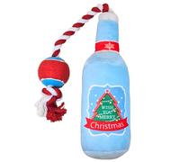 Nobby Xmas Plush Bottle with Rope and Ball 58 cm