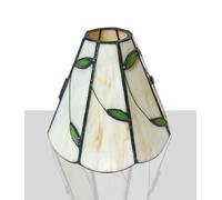 NoBeiYi Tiffany Style Replace The Lampshade of Chandelier and Wall lamp, E-NTA047-U, 6.5-Inch Dia, White, Three-Dimensional Glass, Exclusion Accessories, Pack of 1