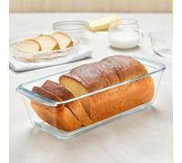 Nobel Borosil Glass Loaf Dish Pan, 27.9 x 11.7 x 7.6 cm, 1.2 L, Transparent