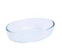 Nobel Borosil Oval Glass Pie Dish,Roaster Dish, Borosilicate Glass,Heat Resistant,Bakeware, Oven and Microwave Safe (3.0 Litre 35 x 24.2 x 6.5 cm)