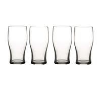 Nobel Classic British Pint Glasses, 20oz Craft Beer Tumbler, Easy Stacking, (Set of 4)