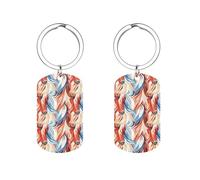 Nobel Horse Face Personalized Metal Key Tags with Labels Keychain Stainless Steel Key Rings Signs