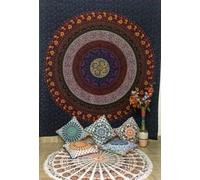 Nobel Indian Mandala Wall Tapestry for Bedroom Aesthetic Home Decor Living Room Bedding Throw Hippie Bohemian Psychedelic Yoga Meditation (WINE PURPLE, Queen (84x90Inches)(215x230Cms))
