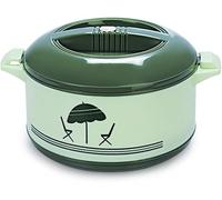Nobel Insulated Casserole HotPot Thermal Serving Bowl Keeps Food Hot or Cold for Long Hours, Outer Body of Plastic Inside Body of Stainless Steel, Capacity 2000ml (Green)