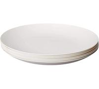 Nobel Melamine Dinner Plates, Side Plate, Unbrakeable, Flat Bottom Everyday Use Pack of 6 (Standard Dinner Plates -27 cm Dia.)